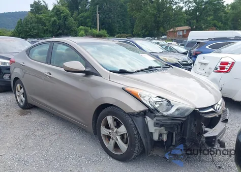 2013 Hyundai Elantra Gls from USA, damaged, VIN 5NPDH4AE6DH433584